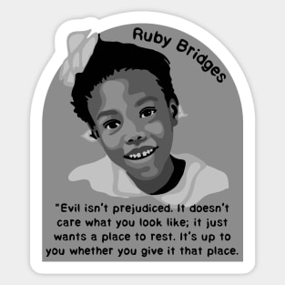 Ruby Bridges Portrait and Quote Sticker